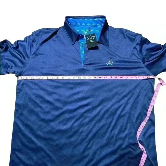 QED Style Shirt Men's Short Sleeve Golf Blue  XLarge NWT - Picture 6 of 6